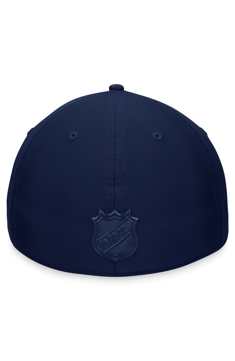 FANATICS Men's Fanatics Branded Deep Sea Blue Seattle Kraken Authentic Pro Road Stack Logo Flex Hat, Alternate, color, Navy