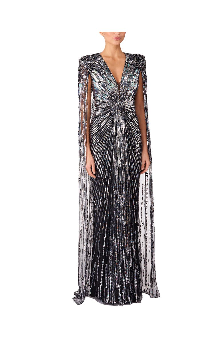 Jenny Packham Gold Rush Gown, Alternate, color, Liquorice