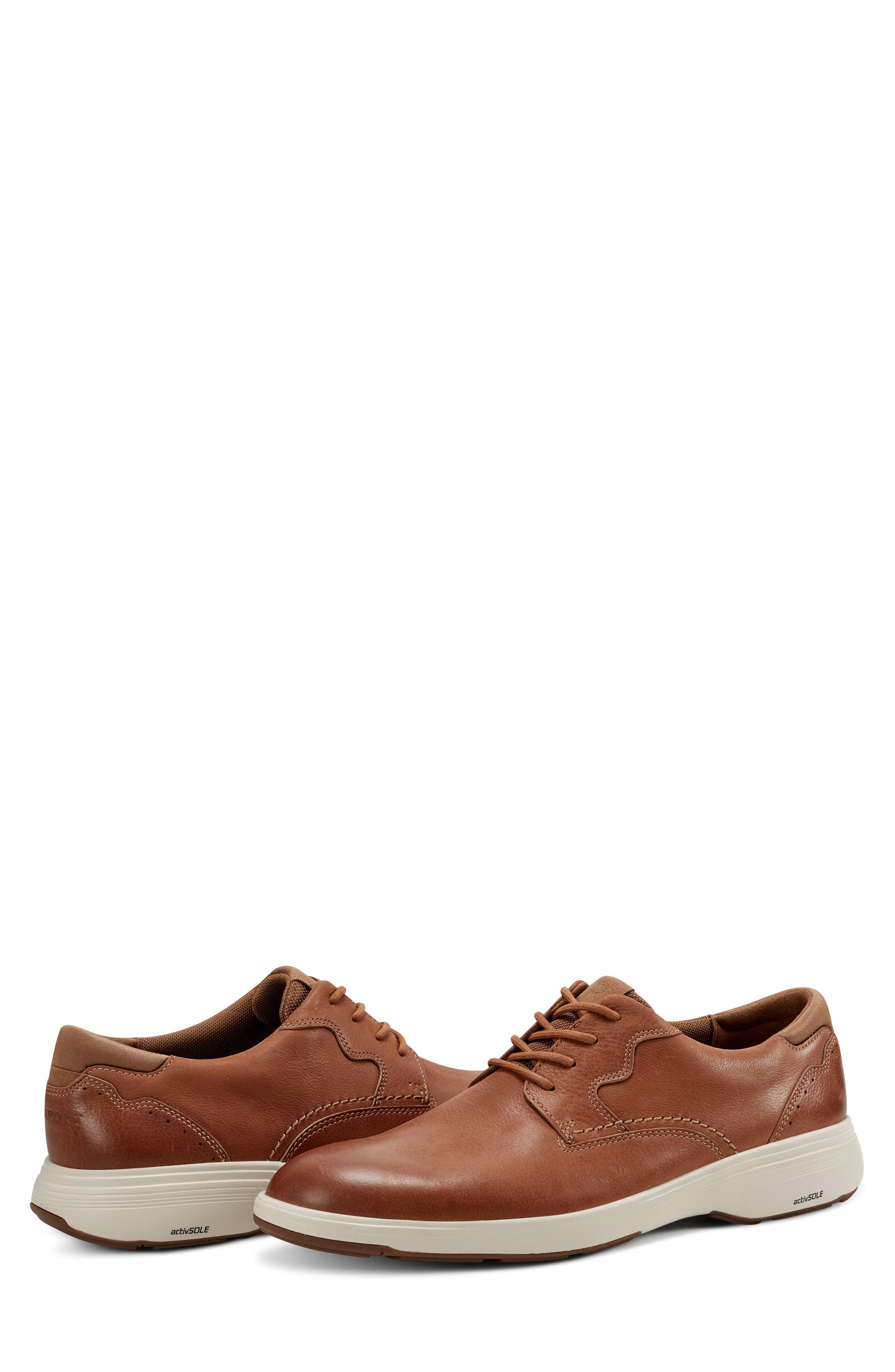 Rockport Noah Plain Toe Derby, Alternate, color, Light Natural