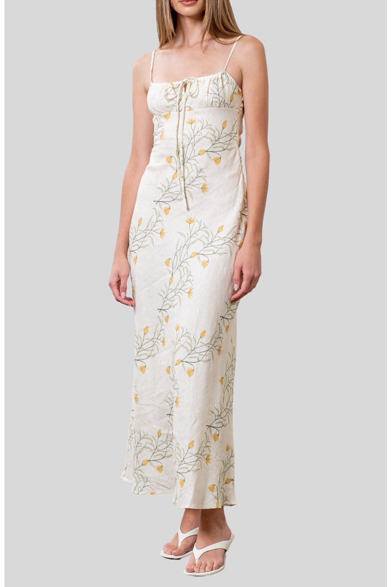 Floral Print Maxi Dress, Main, color, CREAM MULTI