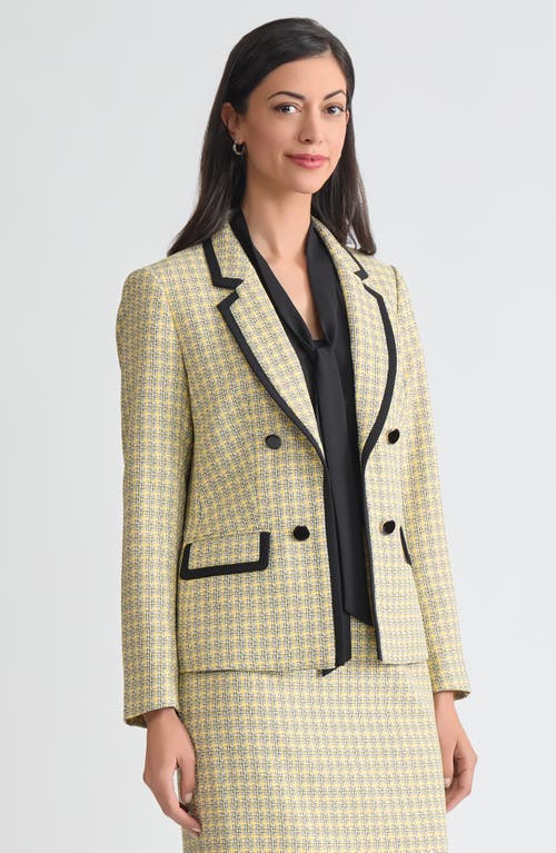 Kasper Faux Double Breasted Blazer In Neutral