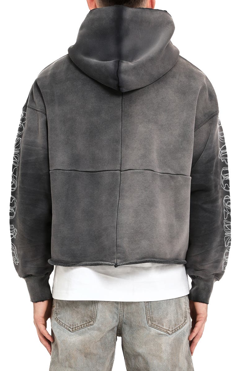 PURPLE BRAND Oversize Heavyweight Cotton Fleece Hoodie, Alternate, color, Black