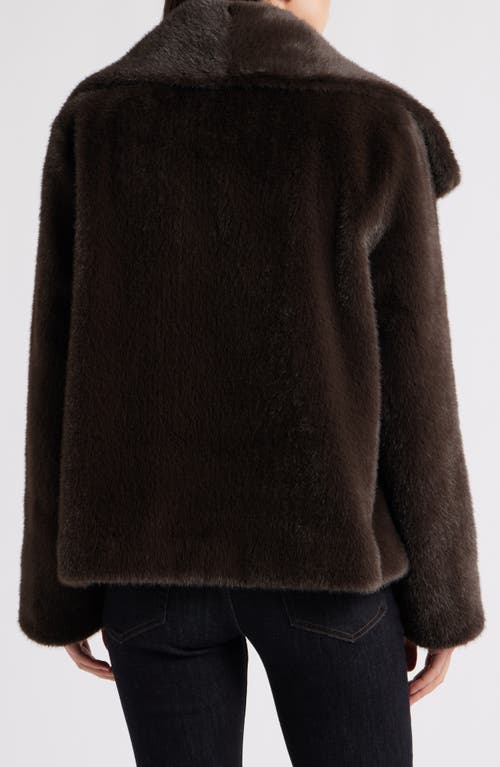 Sam Edelman Faux Fur Jacket In Brown