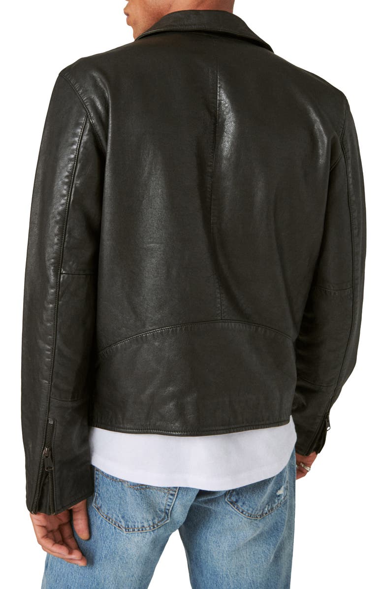 Lucky Brand Leather Moto Jacket, Alternate, color,