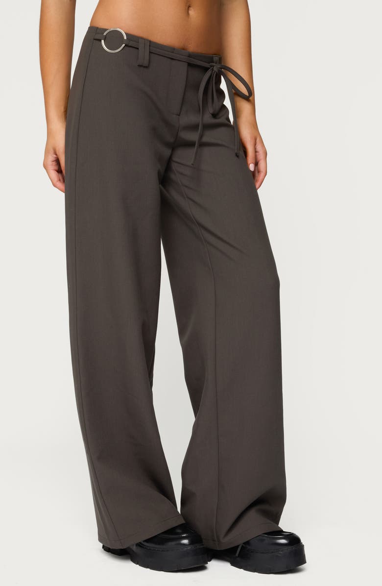 EDIKTED Raphael Tie Waist Wide Leg Pants, Alternate, color, 