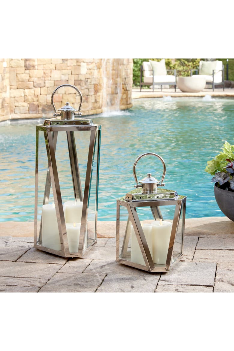 Adler Outdoor Lantern, Alternate, color, Silver