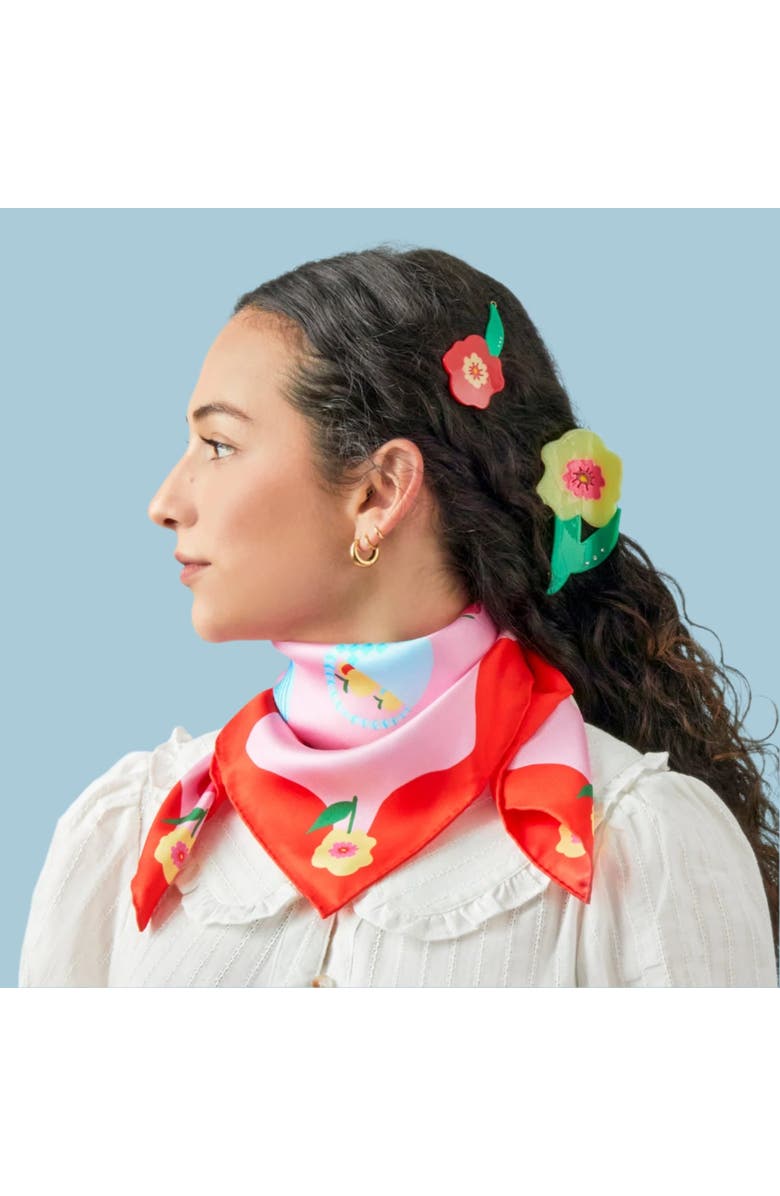 Centinelle Neon Yellow Flower Hair Claw, Alternate, color,