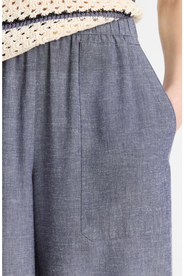 Mid Rise Pull-On Pants, Alternate, color, MID INDIGO