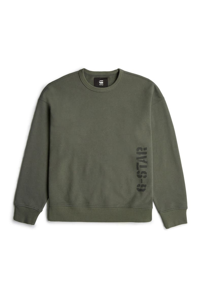 Sprayed 89 Loose Organic Cotton Crewneck Sweatshirt, Alternate, color, GS GREY