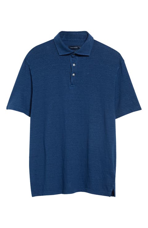 Short Sleeved Linen Polo