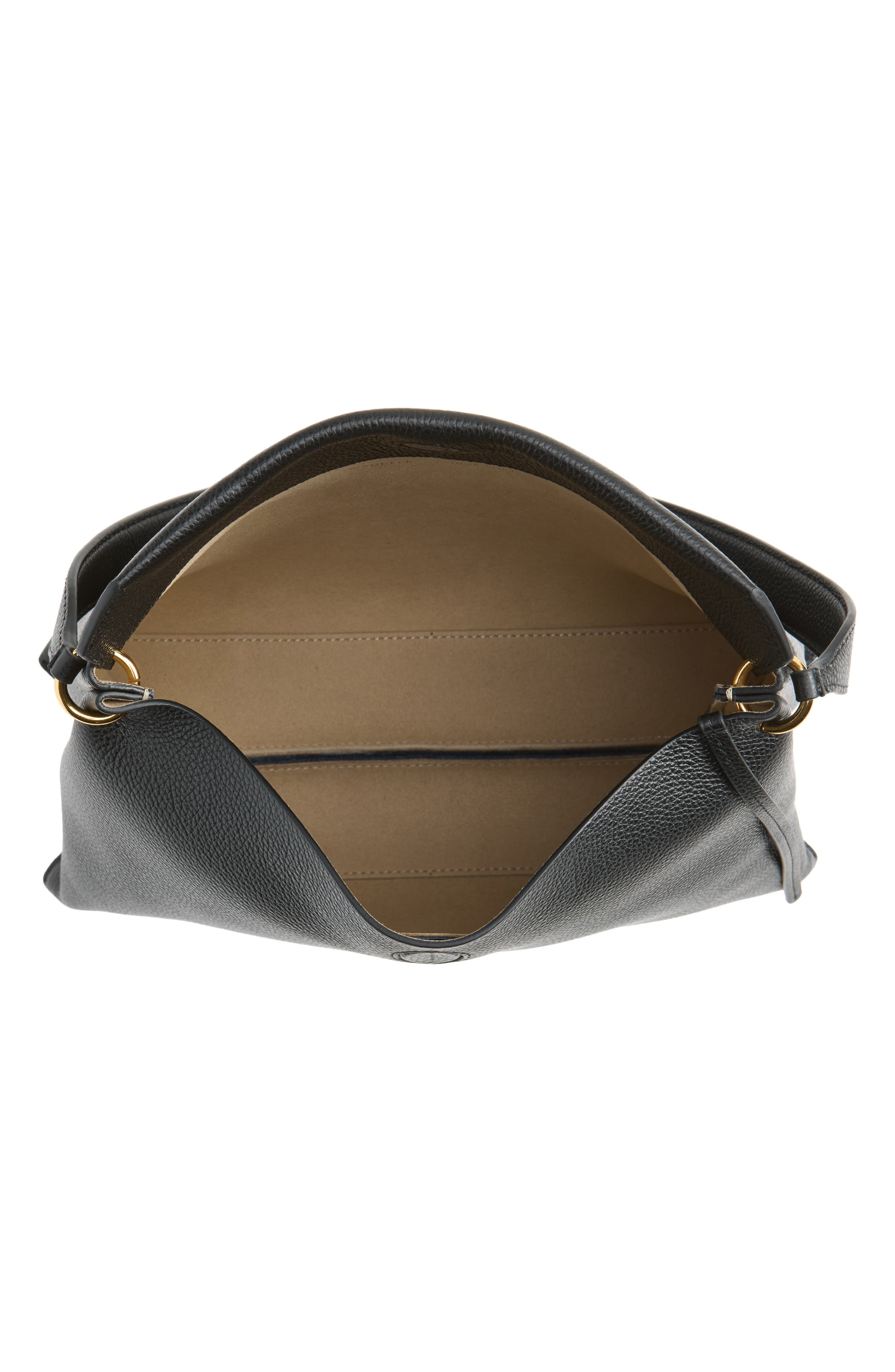 Wandler Small Penelope Leather Tote, Alternate, color, Black Crust