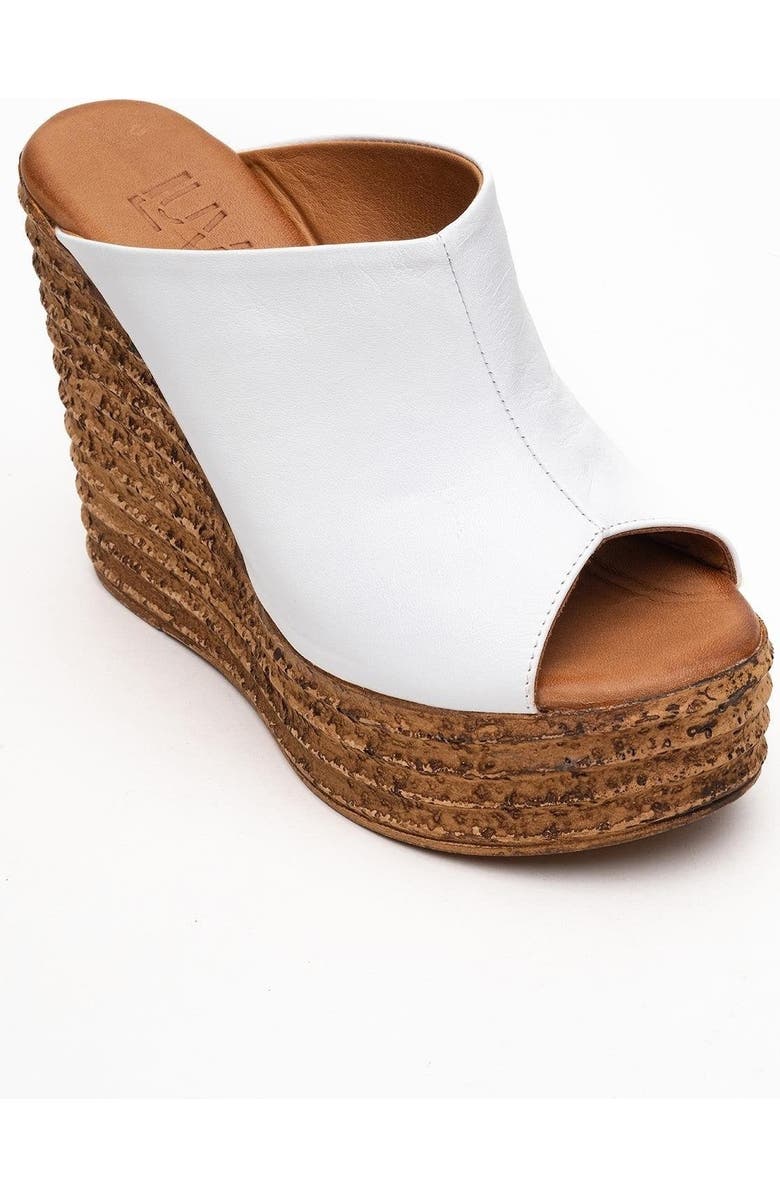Forever & Always Shoes Nelly Leather Platform Sandal, Alternate, color, White Leather