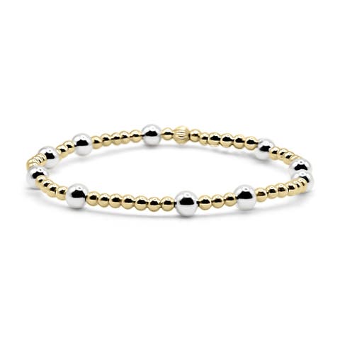 Eva Two-Tone Beaded Bracelet