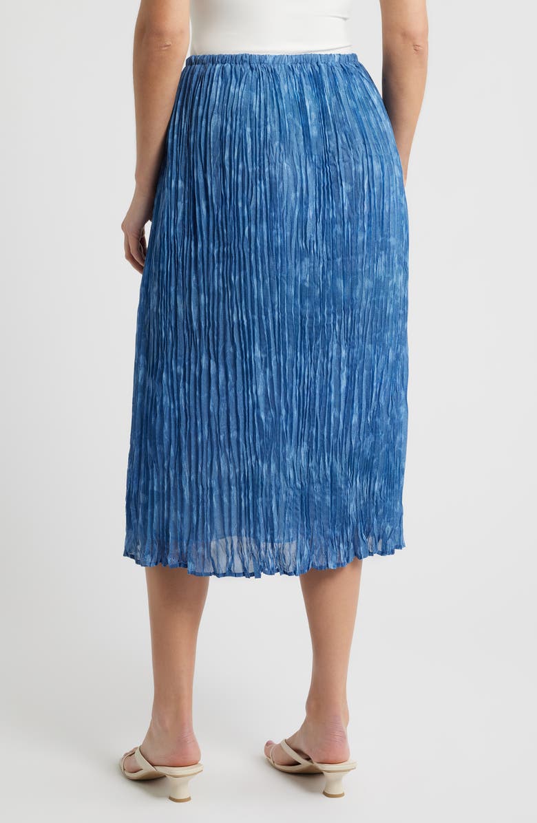 Cloth & Stone Pleated Midi Skirt, Alternate, color, Indigo Ikat Floral