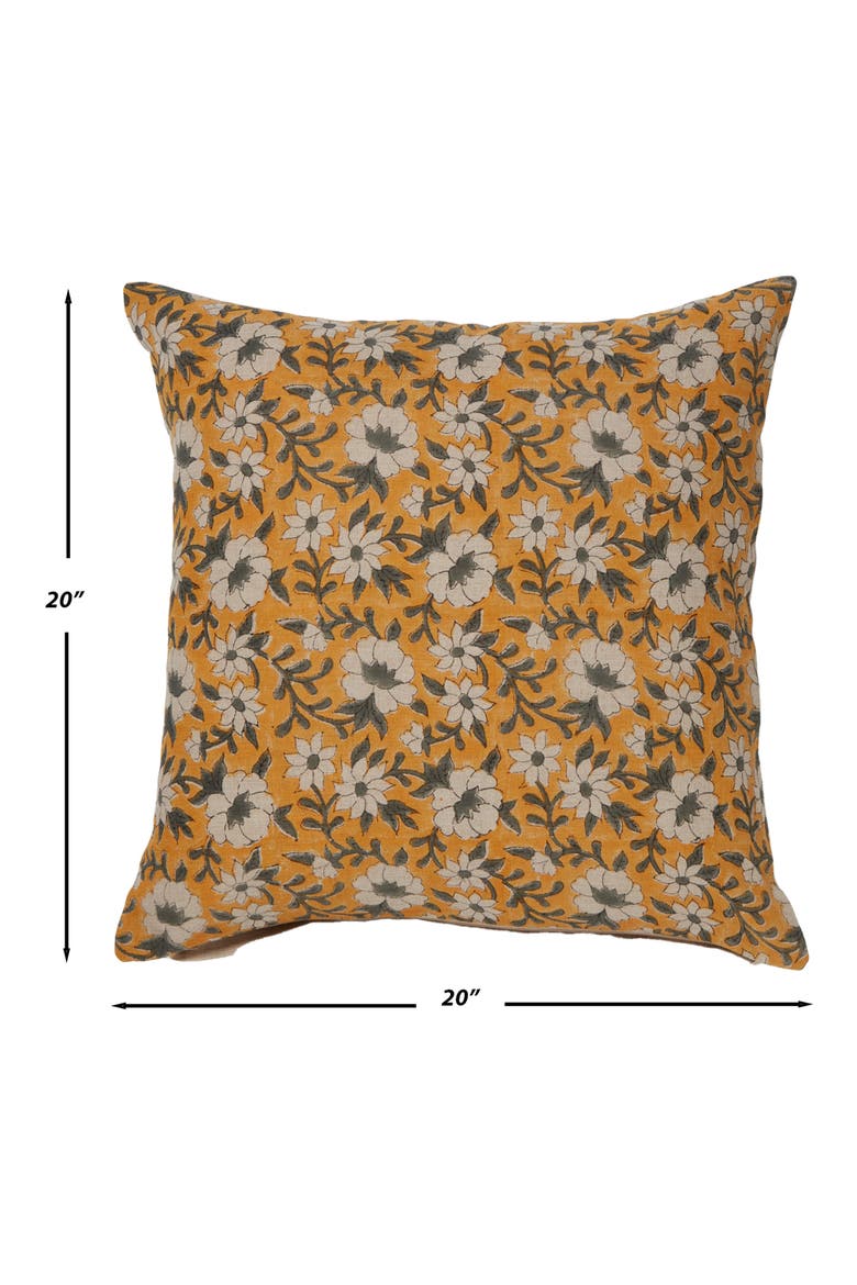 Sunflower Fields Throw Pillow, Alternate, color, YELLOW MULTI