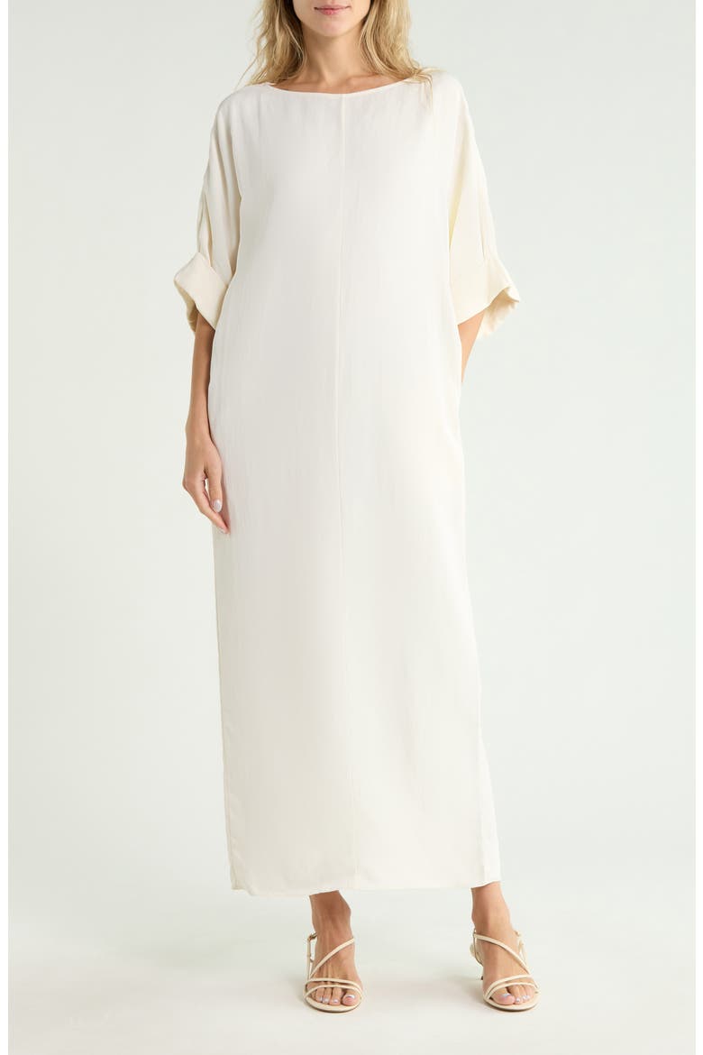 linen cotton shift dress TWP and (Women) style_one shoulder Bust 32 Chappell Roan from HOT Roma maxi Size:S (Bust 76-90 cm)