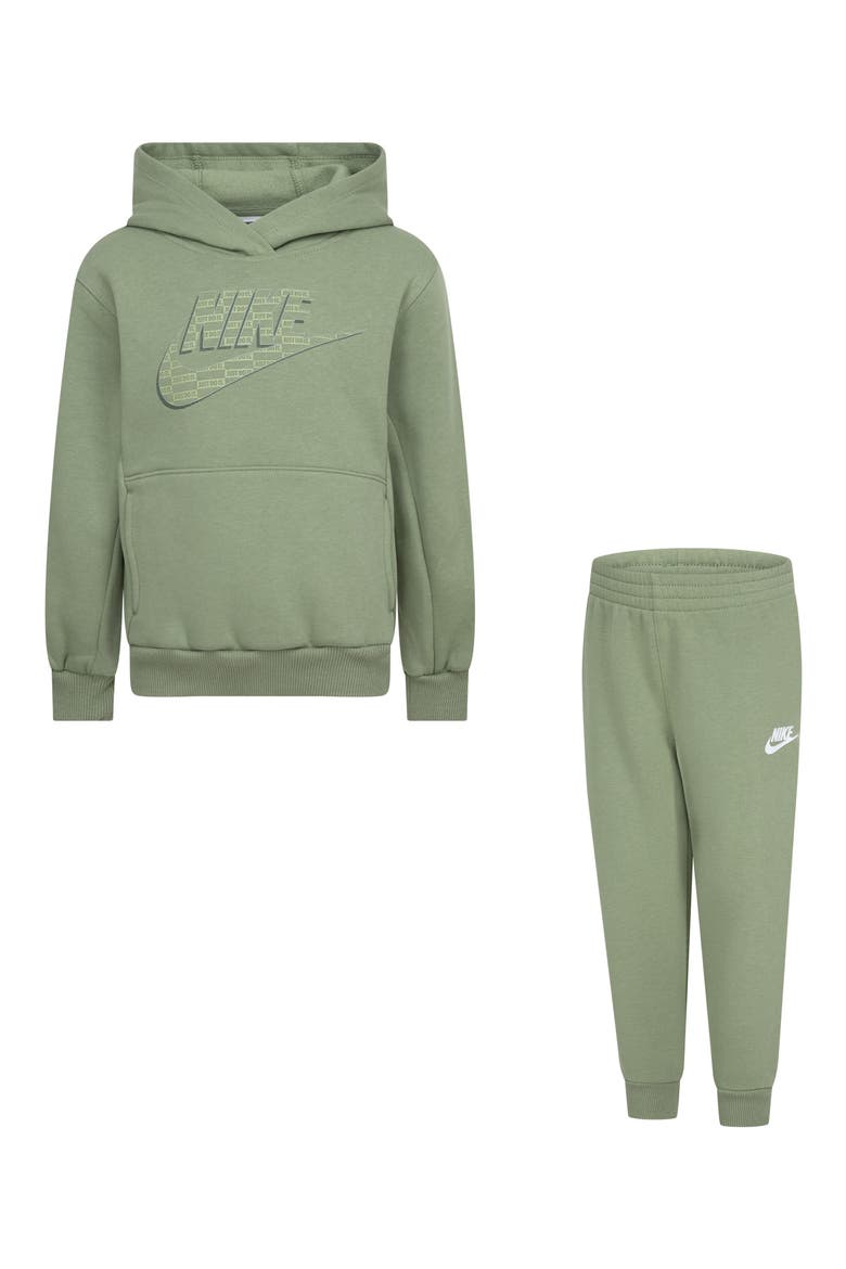 Kids' Futura Wrap Hoodie & Pull-On Pants Set, Main, color, OIL GREEN