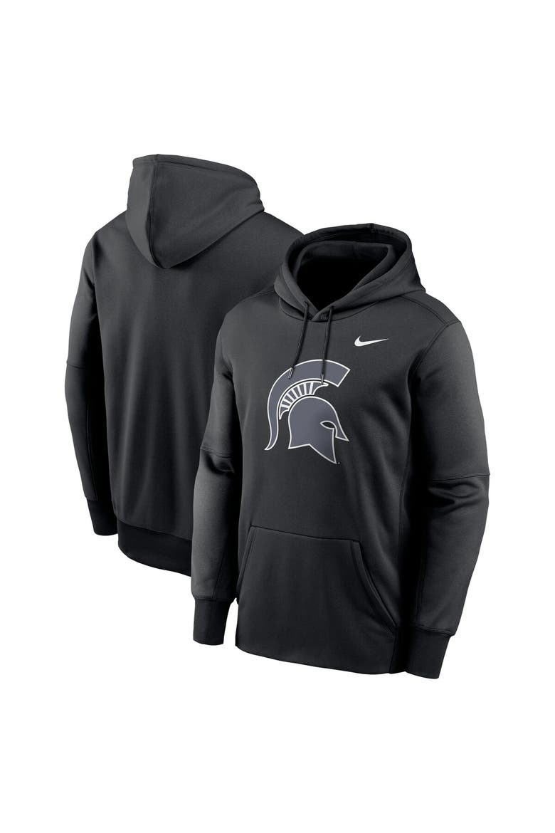 Men's Nike Black Michigan State Spartans Color Pop Performance Fleece Pullover Hoodie, Main, color, Black