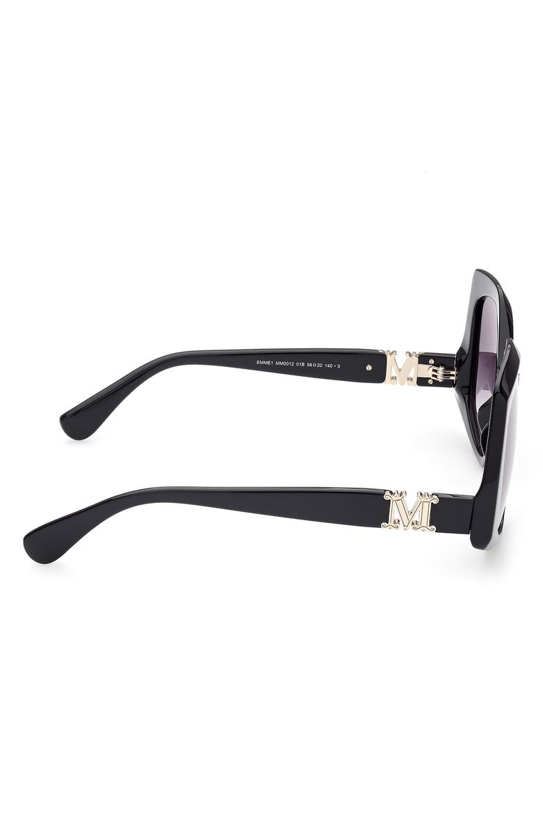 Max Mara 56mm Gradient Geometric Sunglasses, Alternate, color, 