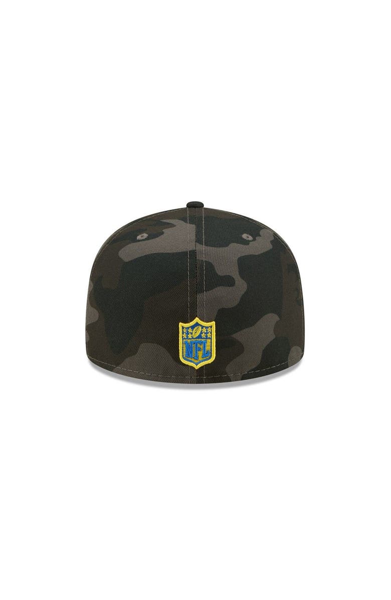 New Era Men's New Era Black Los Angeles Rams  Camo 59FIFTY Fitted Hat, Alternate, color, 