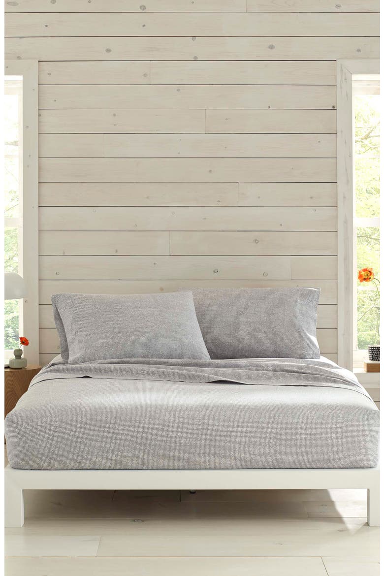Orkanen 200 Thread Count Cotton Sheet Set, Main, color, GREY WHITE