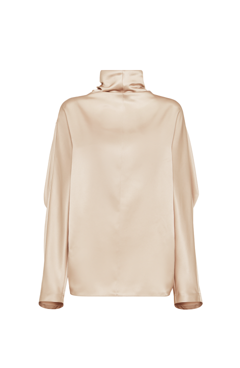 Double silk satin blouse