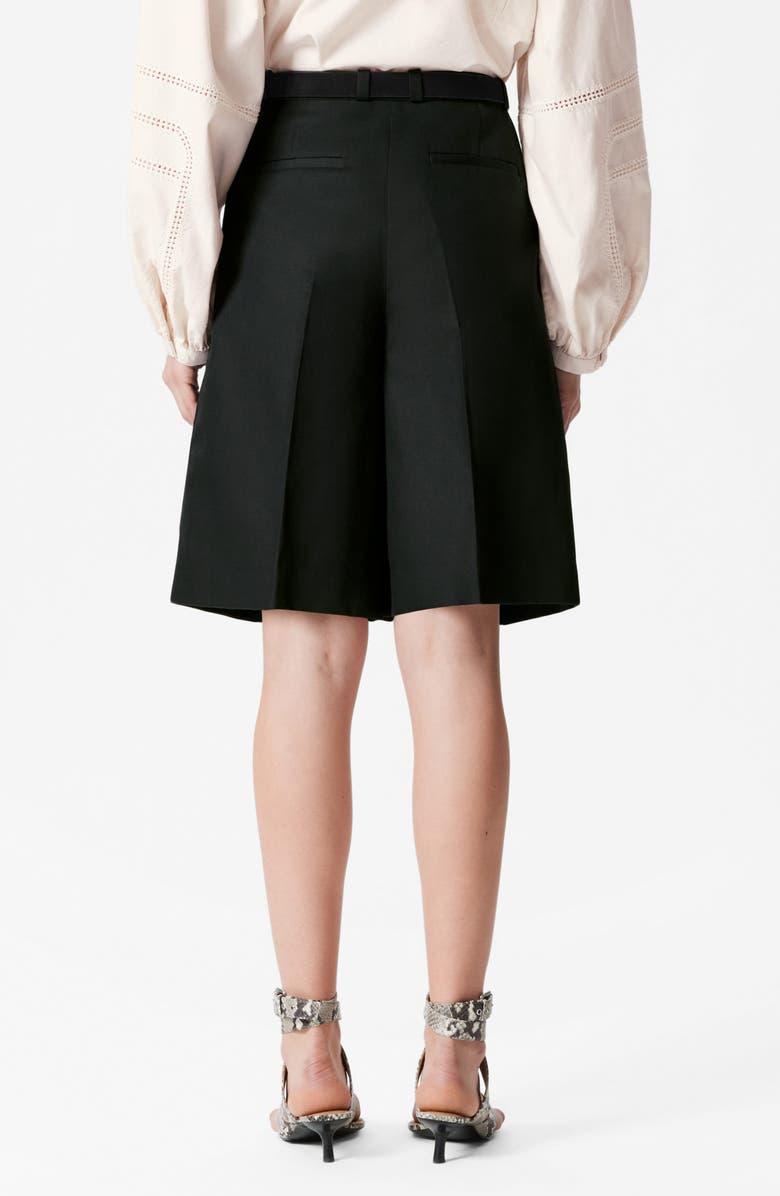 & Other Stories Cotton Blend Bermuda Shorts, Alternate, color, Black Dark