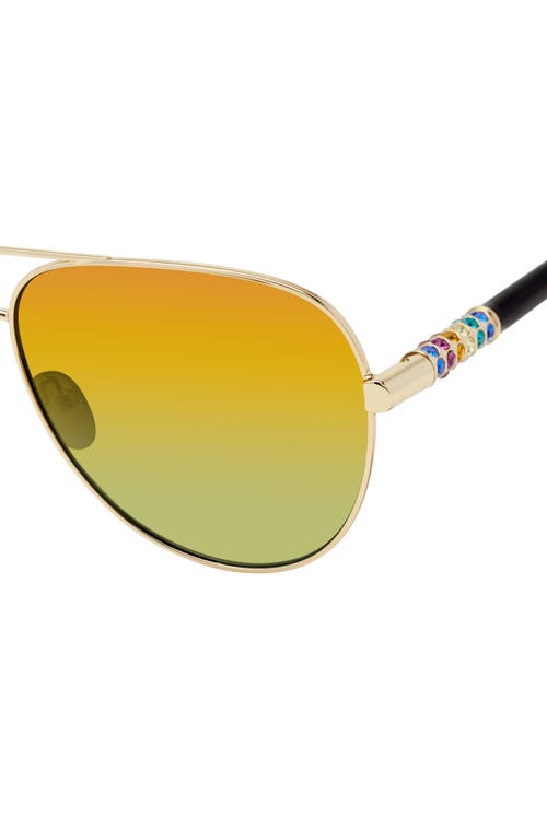 KURT GEIGER KURT GEIGER LONDON 63MM OVERSIZE PILOT SUNGLASSES