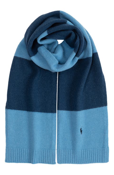 Stripe Brushed Wool Scarf