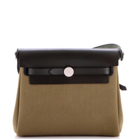 Herbag Zip Toile and Leather 20