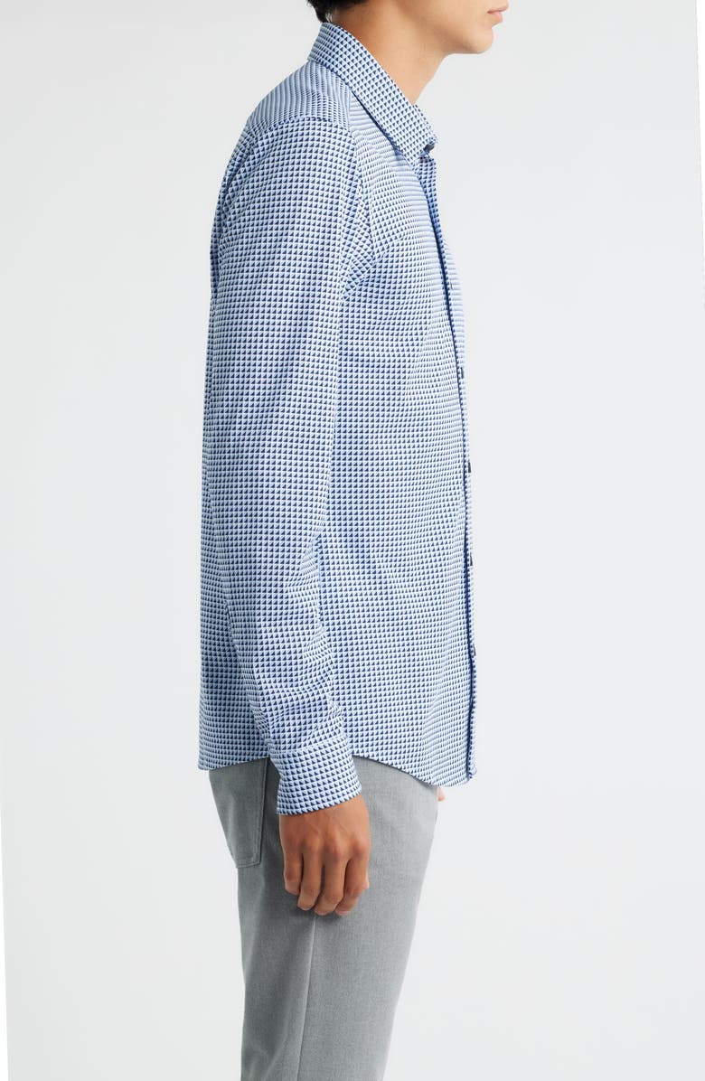 BOSS Roan Kent Slim Fit Button-Up Shirt, Alternate, color, Light/ Pastel Blue Geo