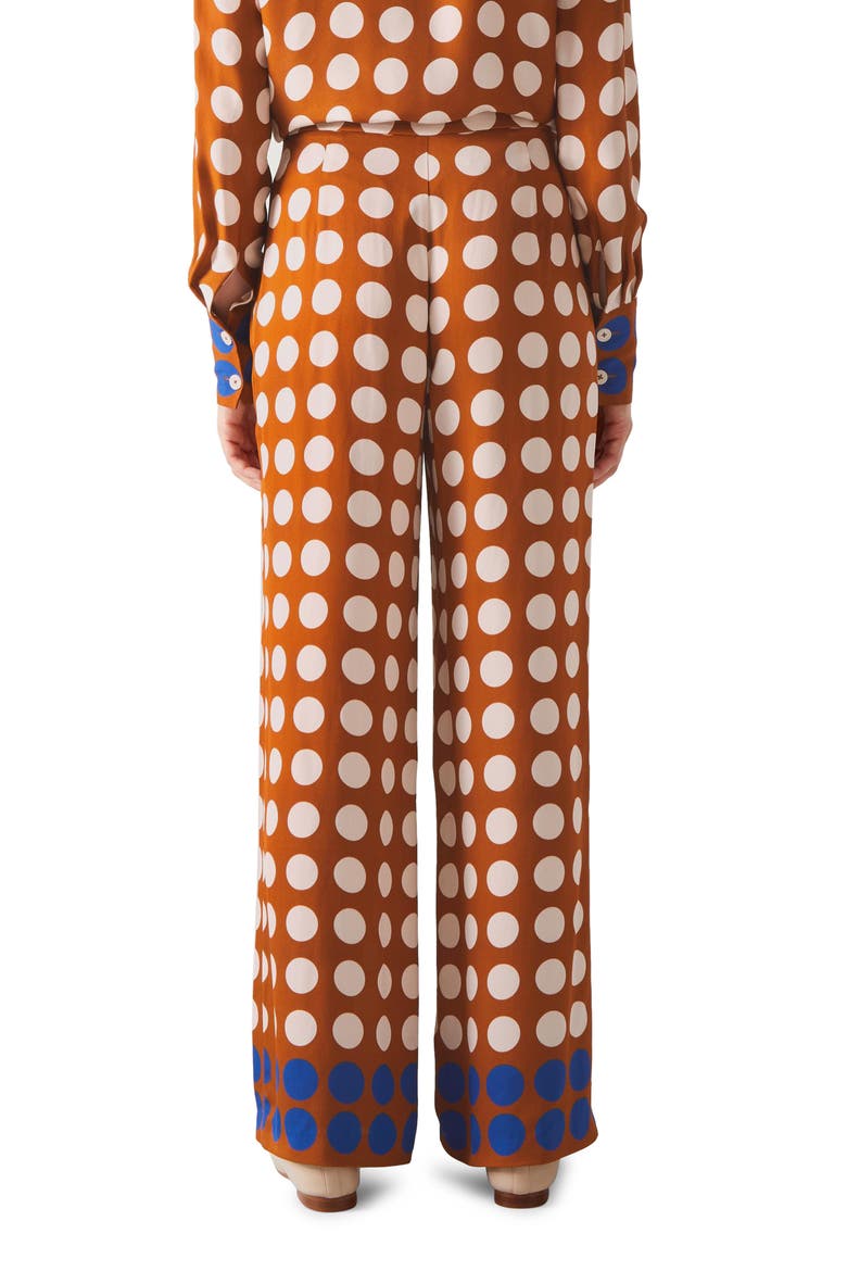 Elise Polka Dot Wide Leg Pants, Alternate, color, GOLD MULTI