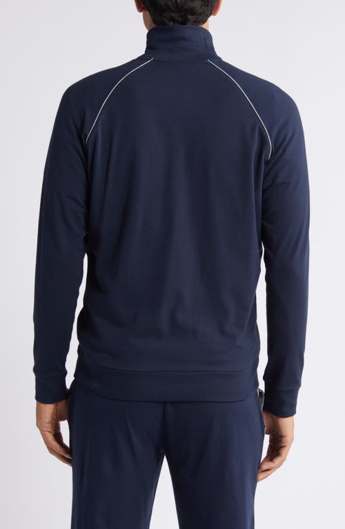 Hugo Boss Boss Mix Match Zip Jacket In Dark Blue