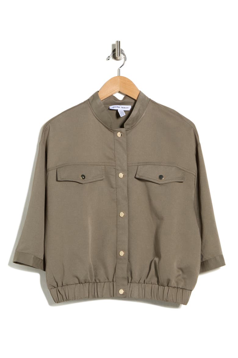 Utility Bomber Jacket, Alternate, color, LT OLIVE