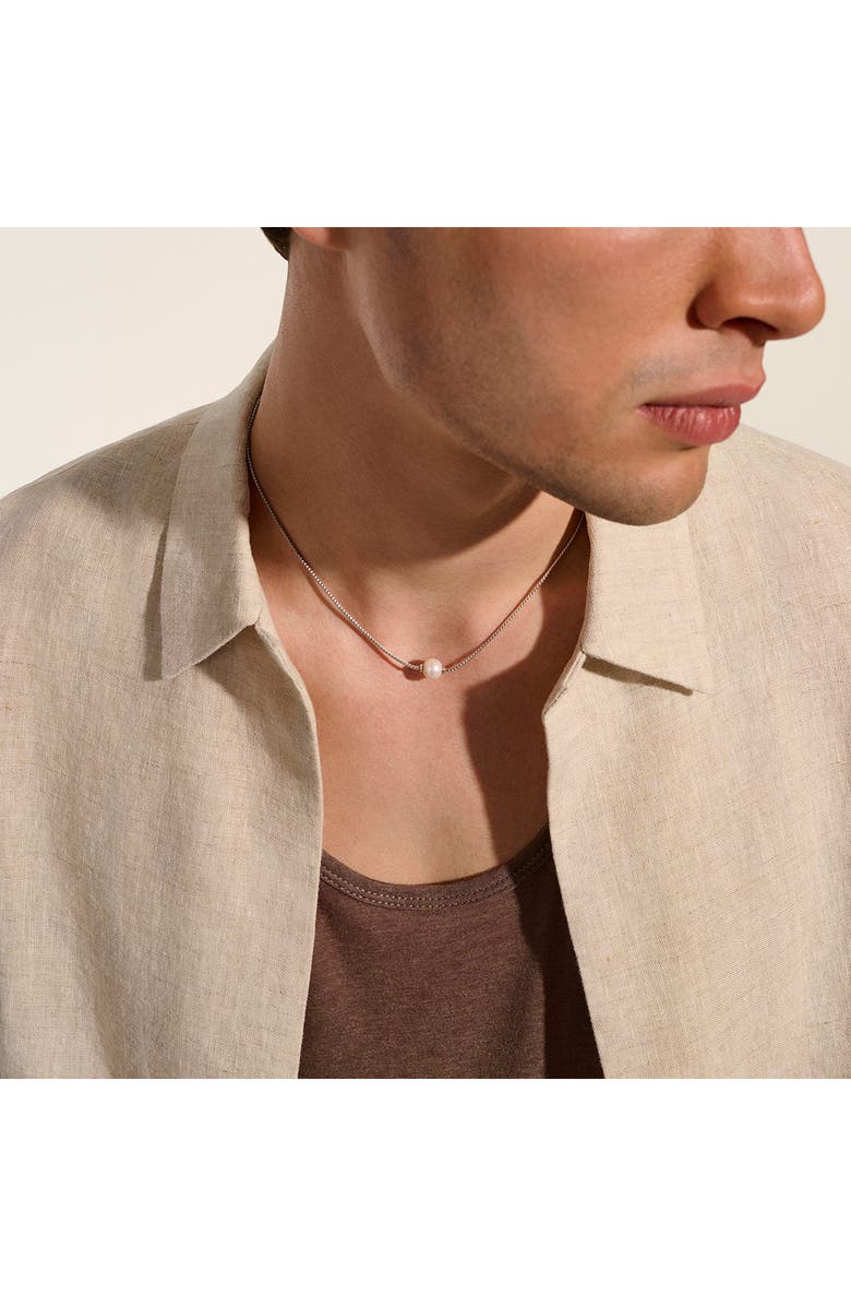 John Hardy JH Essentials Pearl Necklace, 1.8mm, Alternate, color, Silver