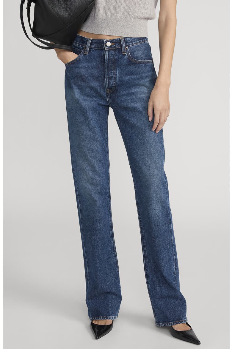 The Vertical High Waist Relaxed Straight Leg Jeans, Main, color, LOGIC