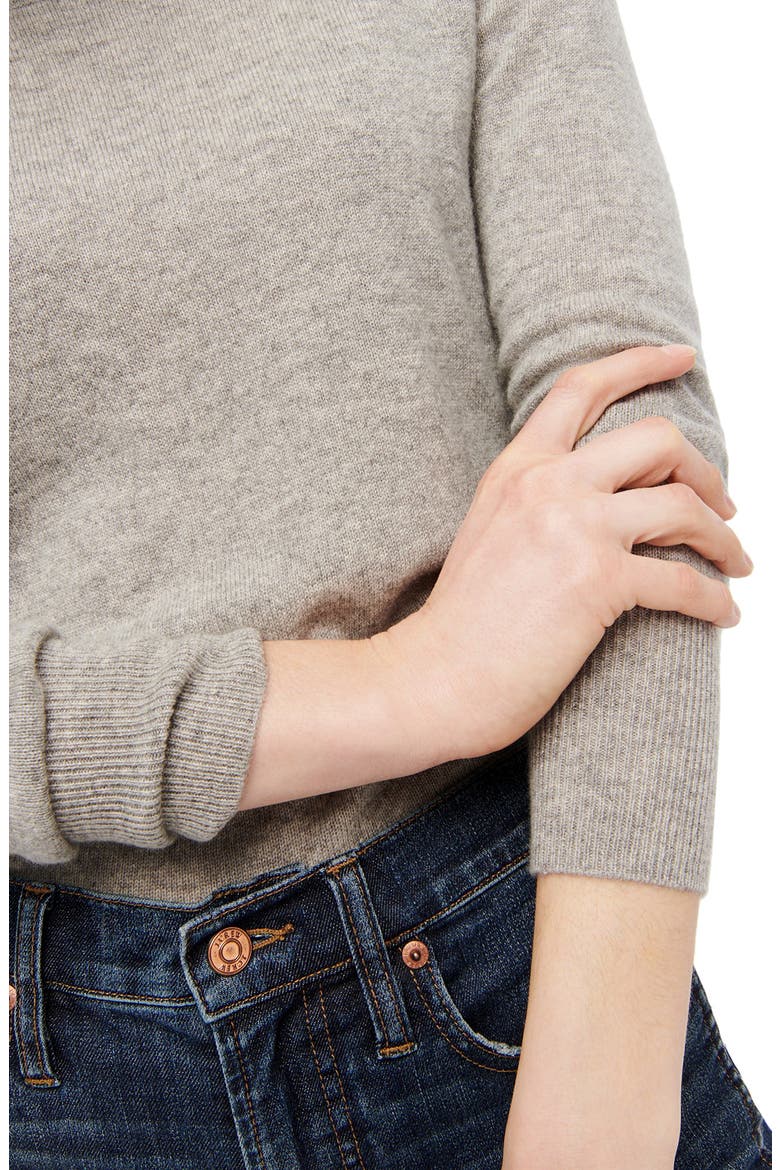 Crewneck Cashmere Sweater, Alternate, color, HEATHER GREY