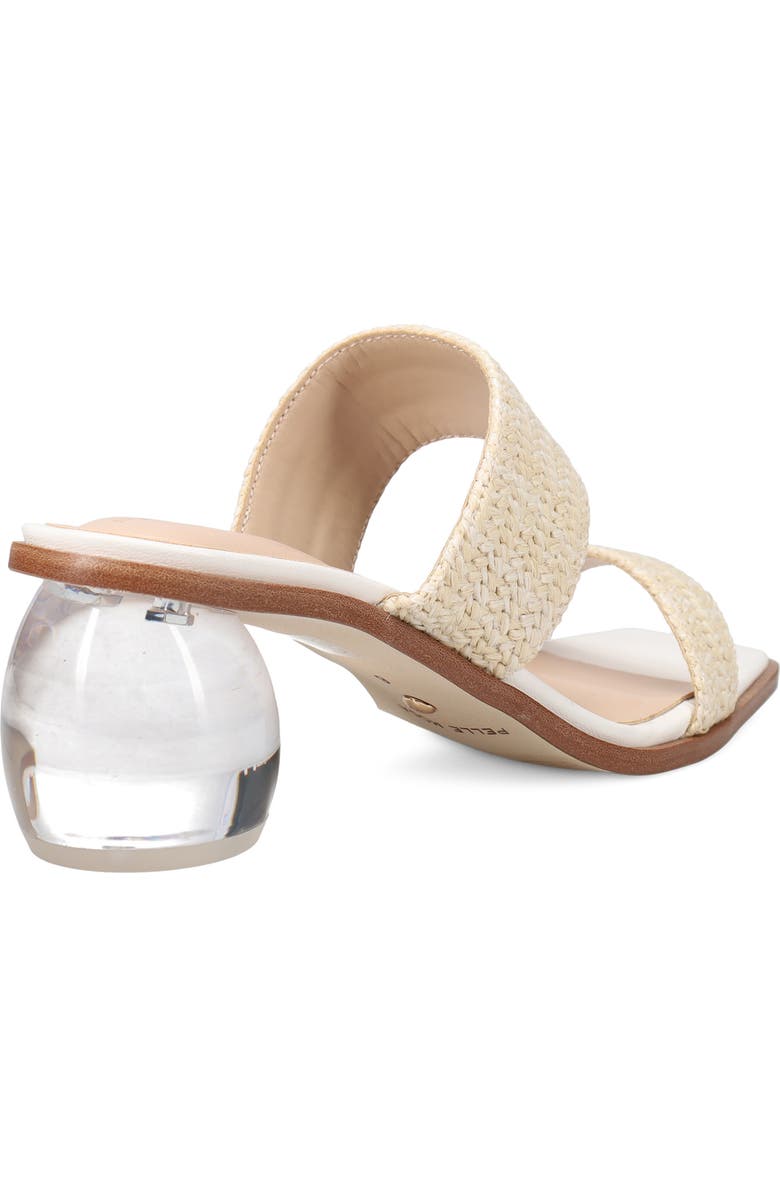 Pelle Moda Lela Raffia Slide Sandal, Alternate, color, White Raffia