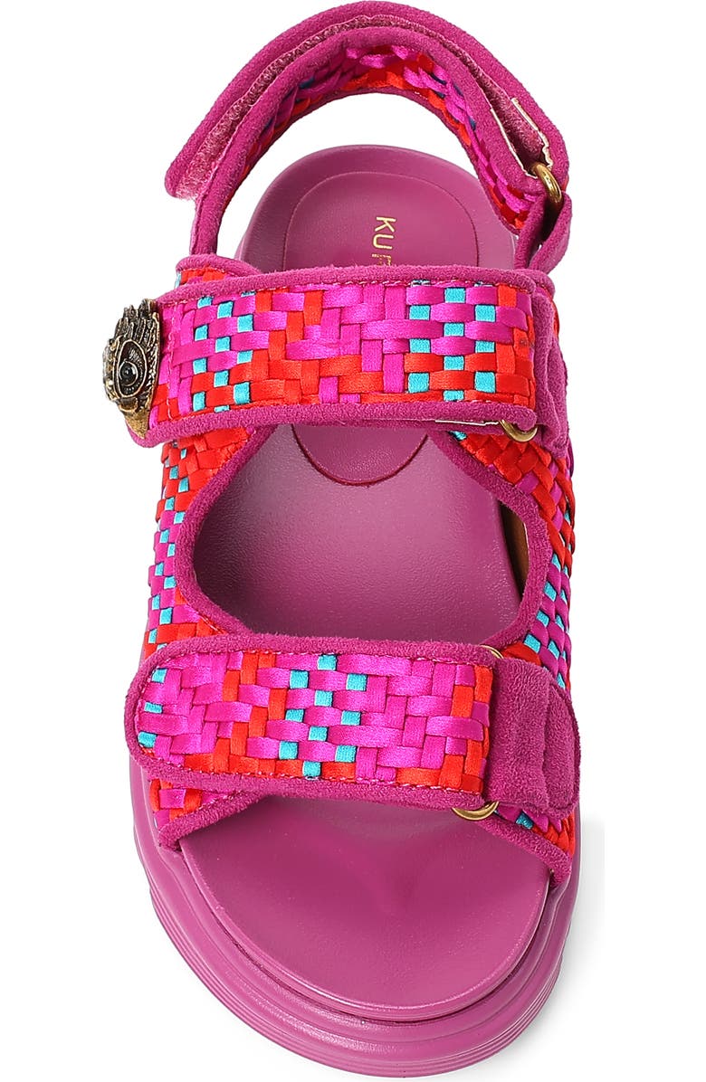 Kurt Geiger London Mini Orson Fringe Slingback Sandal, Alternate, color, Purple Red