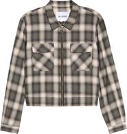 Re/Done Viv Plaid Cropped Cotton Jacket