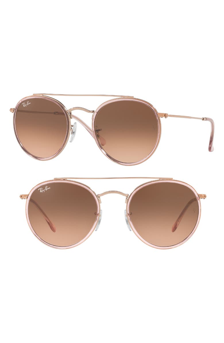 Ray-Ban 51mm Aviator Gradient Lens Sunglasses, Main, color, Light Pink