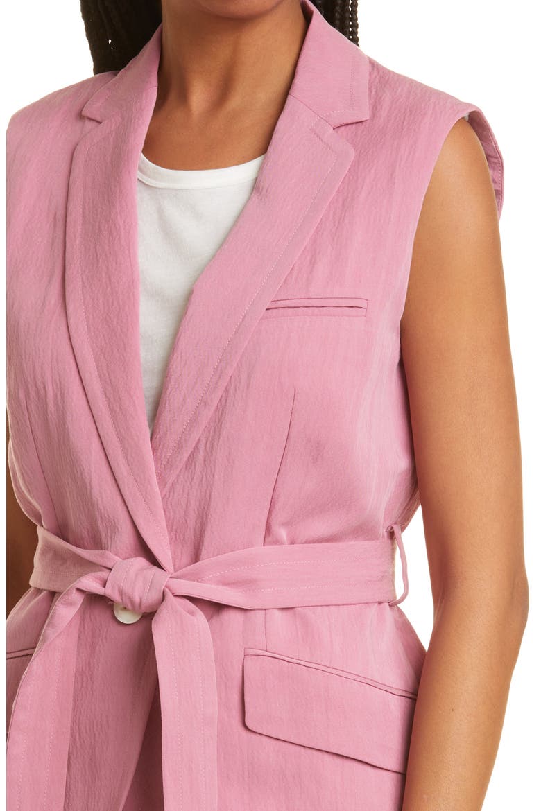 Margot Sleeveless Belted Blazer, Alternate, color, BLUSH PINK
