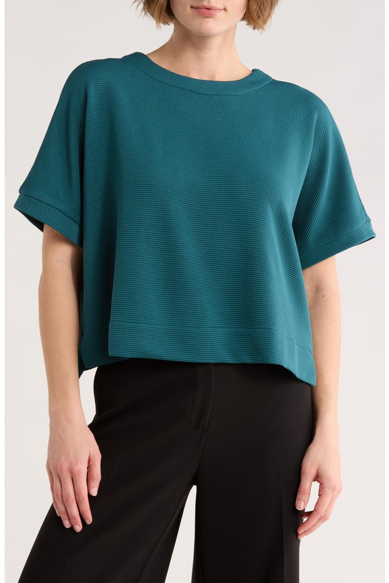 Ottoman Rib Button Back Top, Main, color, OCEAN TIDE