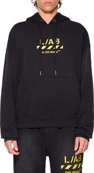 L/AB C/O OFF-WHITE Diag Garment Cotton Washed Hoodie