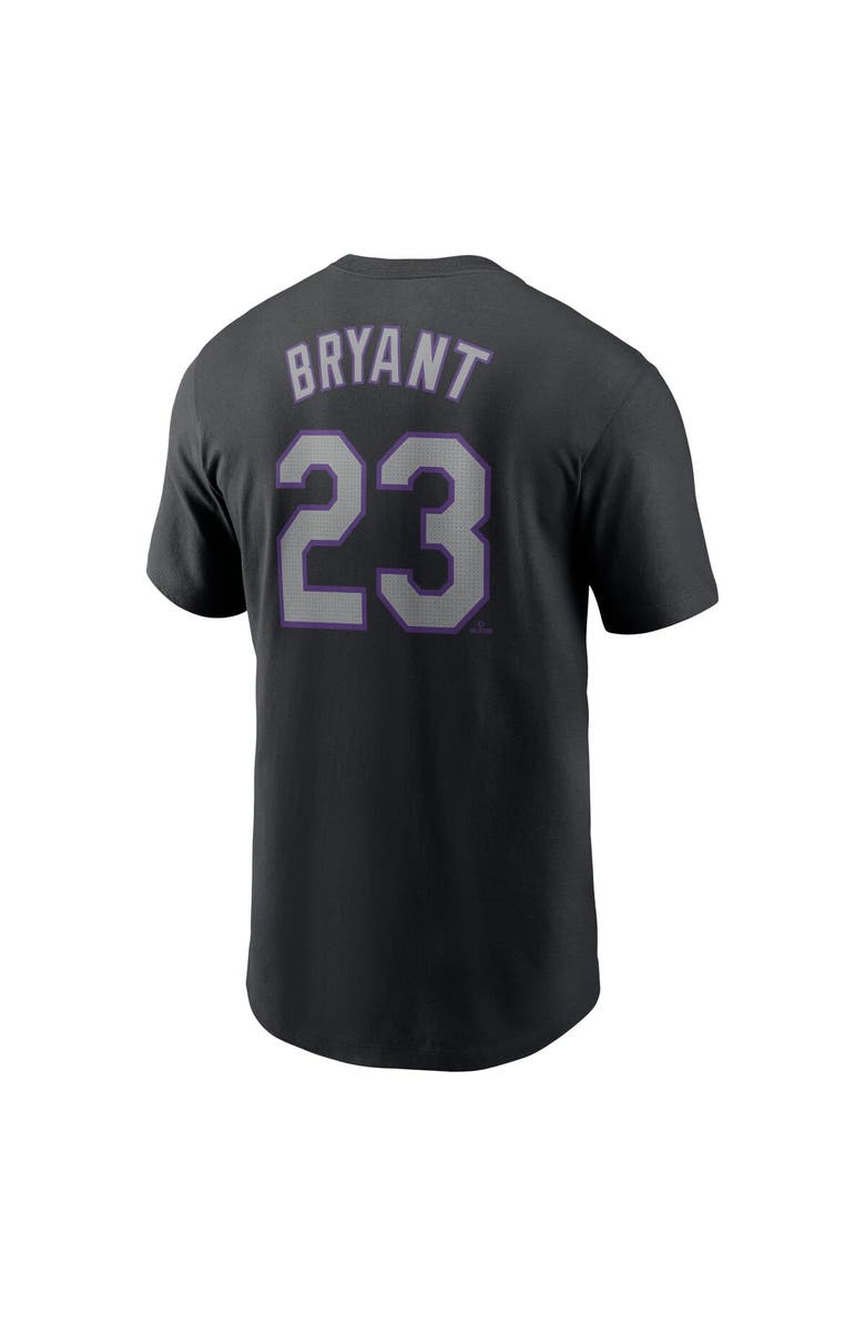Nike Men's Nike Kris Bryant Black Colorado Rockies Fuse Name & Number T-Shirt, Alternate, color, Black