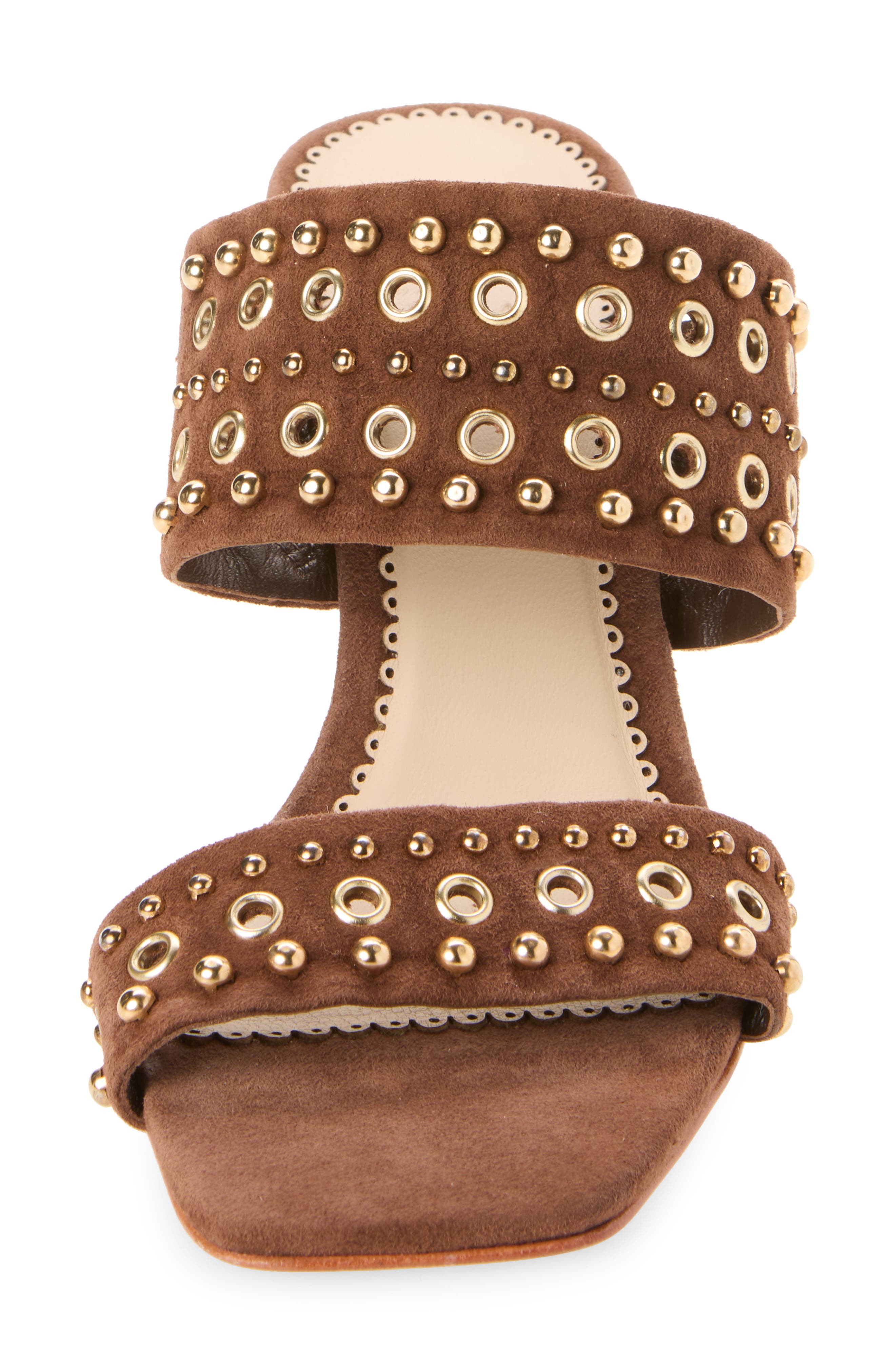 Sutton Mixed Hardware Sandal, Alternate, color, DARK SEPIA