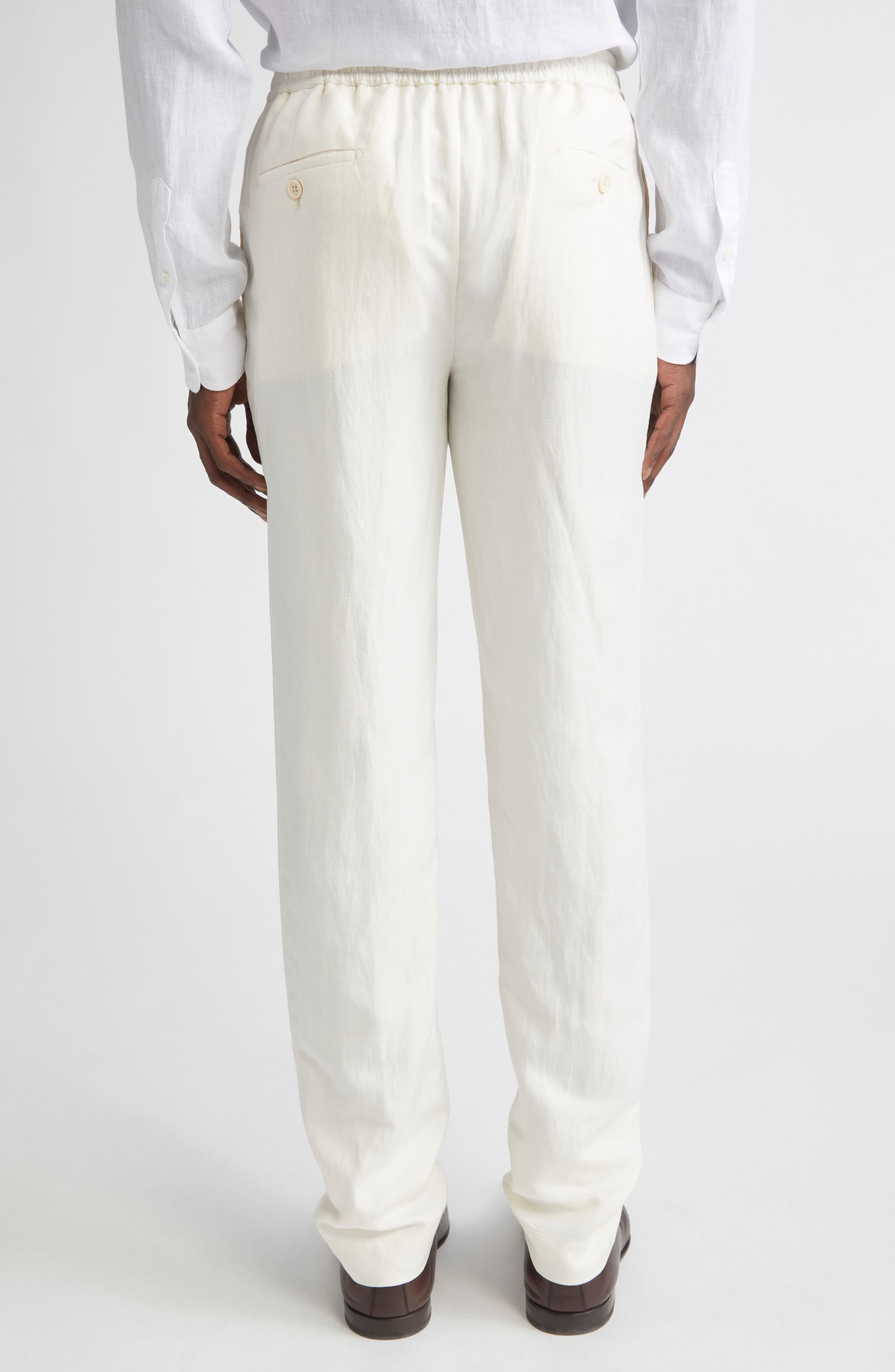 Dorset Drawstring Silk & Linen Pants - image 2