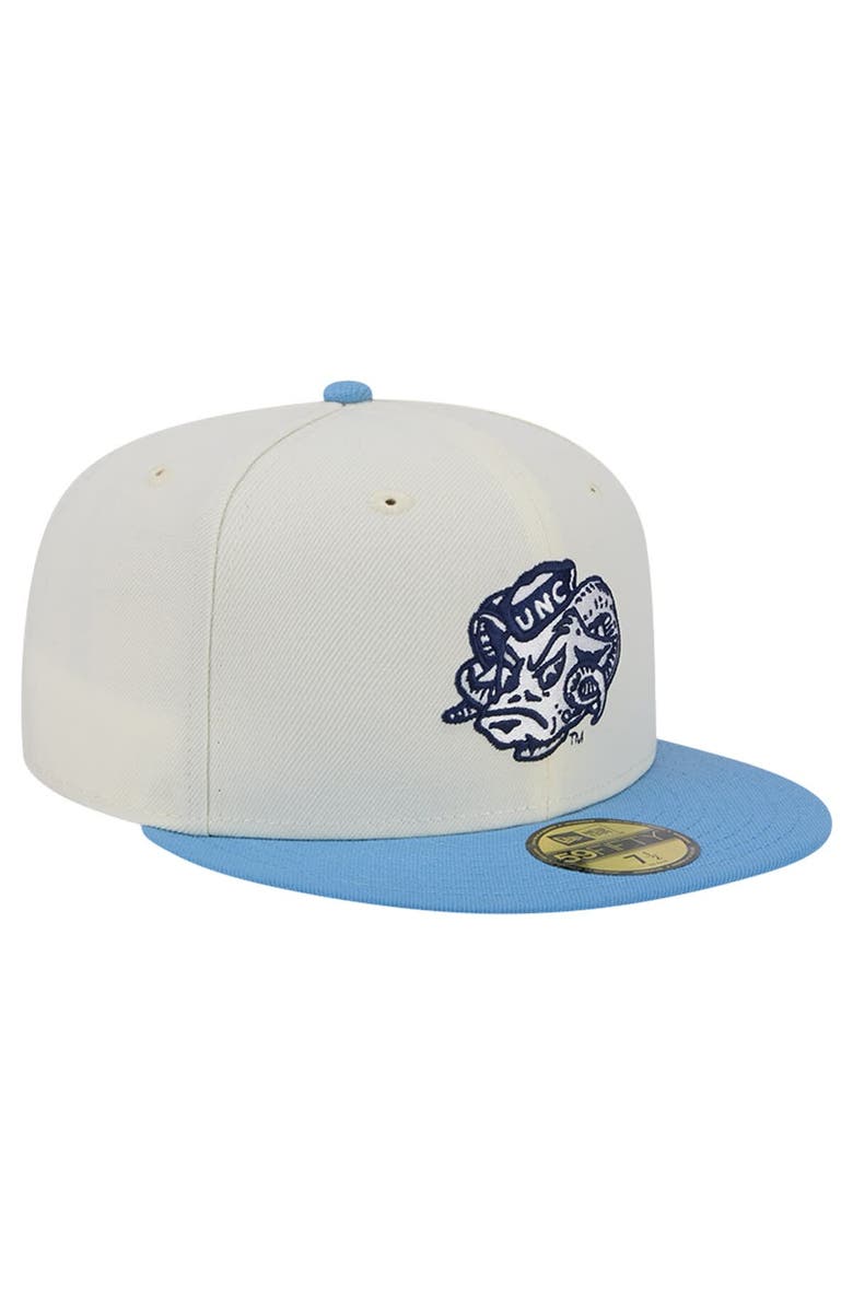 New Era Men's New Era North Carolina Tar Heels Chrome White Vintage 59FIFTY Fitted Hat, Alternate, color, 