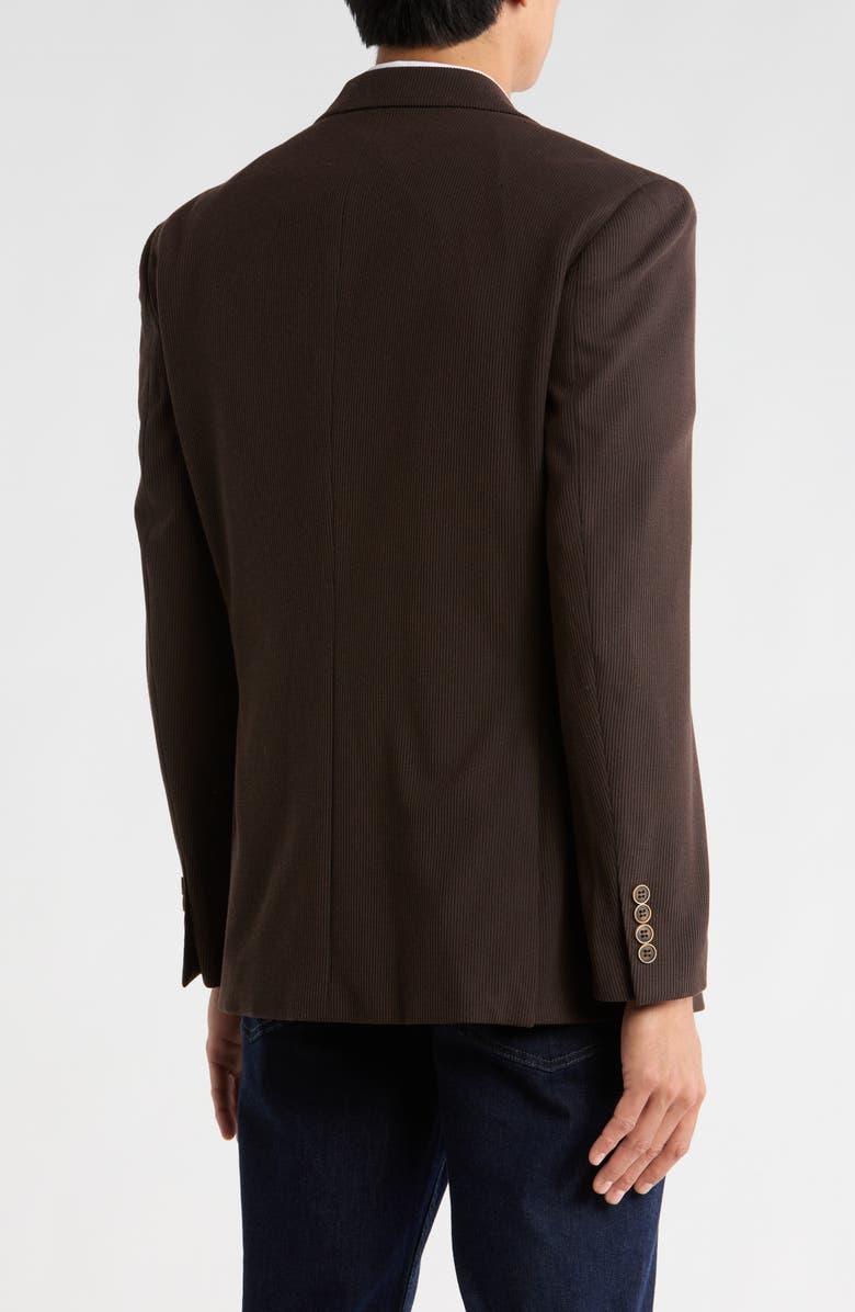 Lucky Brand Rib Knit Blazer, Alternate, color, Brown