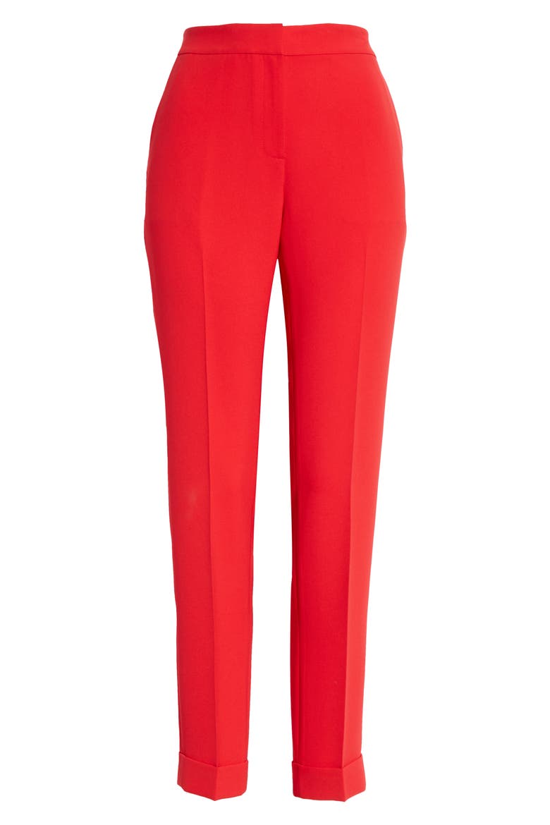 Clinton Cuffed Pants, Alternate, color, RED CURRANT